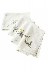 Набор салфеток Чечевица (4 шт.) белый/разноцветный Loberon, weiß/ bunt