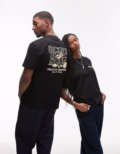 Футболка Dickies Bricklane с графическим принтом на спине черного цвета