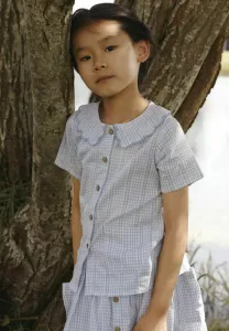 Мини-Юбка karierte Lil' Atelier, Zen Blue