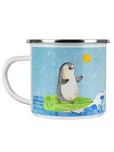 Кружка Пингвин-серфер без слогана, цвет ледяной синий Mr. & Mrs. Panda