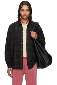 Черно-коричневая рубашка взаймы OUR LEGACY