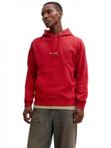 Jack & Jones Толстовка JORNORREBRO EMB SWEAT HOOD красного цвета