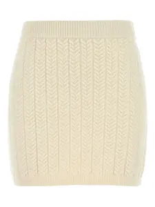 Юбка мини фактурной вязки SPORTMAX, нейтральный