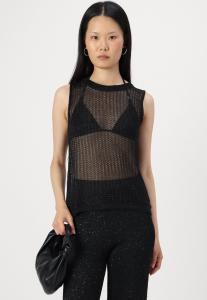 Топ SLFSADIE METALLIC O NECK Selected Femme, черный