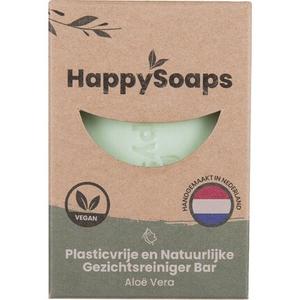 Очищающее мыло для лица Happysoaps и средство для снятия макияжа — алоэ вера — мягкое, питательное и с приятным ароматом — 100 % без пластика, веганское и натуральное — 70 г