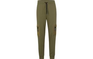 Хлопковые спортивные брюки с завязками на поясе HUGO BOSS, армейский зеленый