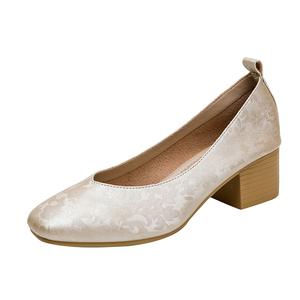 JIUXINGDAO Женские туфли на высоком каблуке абрикосового цвета, цвет Apricot