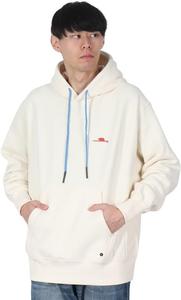 Мужская толстовка с капюшоном QUIKSILVER с флоковым принтом, свободного кроя