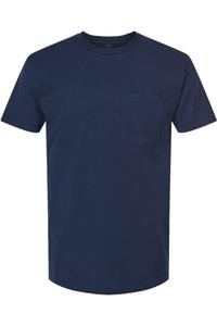 Футболка унисекс Tultex Heavyweight Pocket, темно-синий