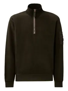 Свитер с молнией и фирменной линзой C.P. Company, серый