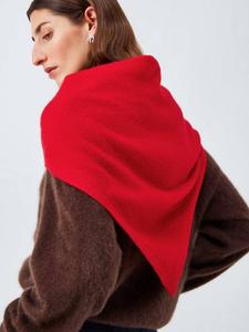 Шерстяной шарф-бандана с добавлением других материалов John Lewis, Scarlet