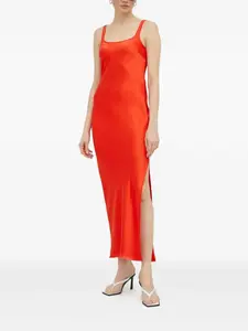 Платье миди Sunna с разрезом Samsoe Samsoe, красный
