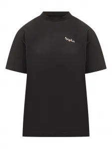 Футболка с цветочным принтом и логотипом Arrow OFF-WHITE, черный