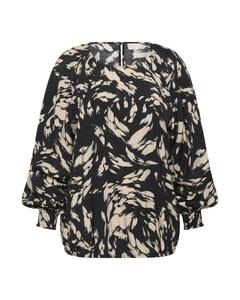 KAFFE CURVE Блузка 'Olla' в черном цвете