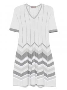Платье мини с узором шеврон D.Exterior, серый