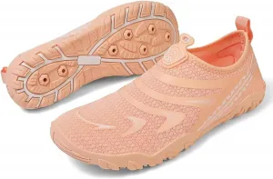 Водные тапочки для женщин и мужчин, дышащие, здоровые и нескользящие, быстро сохнущие, для ходьбы, походов, плавания, бассейна, пляжа, дайвинга, серфинга и водного спорта Movnebyro, розовый