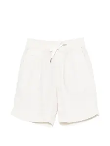 Шорты на резинке с завязками Brunello Cucinelli Kids, бежевый