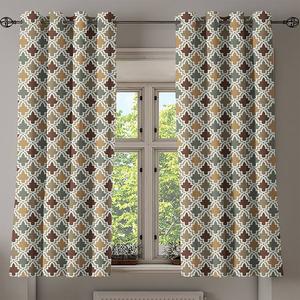 Штора Abakuhaus Maple Geometric 2er-Set, полиэстер - бежевый / коричневый - рост: 175 см