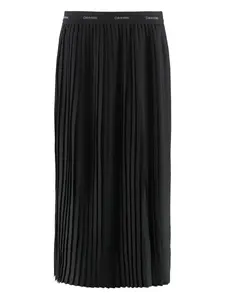 Юбка миди со складками Calvin Klein, черный