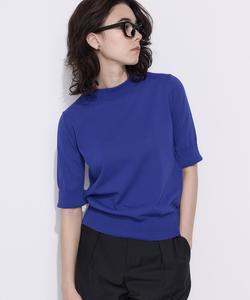 Хлопковый тусклый эластичный пуловер Comme Ca, цвет 22: Blue