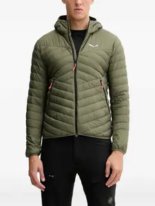 Стеганая куртка с капюшоном Salewa, зеленый