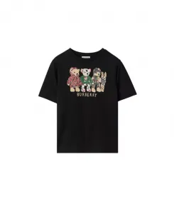 Хлопковая футболка для мальчиков с изображением медвежонка Томаса и его друзей - для малышей, детей постарше. Burberry, черный