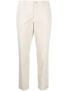 Прямые брюки чинос с заниженной талией Fay, светло-бежевый