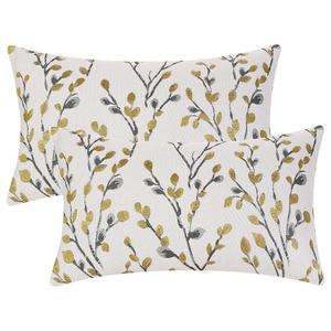 Наволочки с украшением «Четыре сезона» с цветочным узором, 2 шт., 12 x 20 дюймов Unique Bargains, цвет Yellow Flower