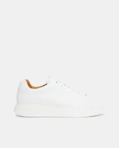 Кожаные кроссовки на резиновой подошве Boss, белый