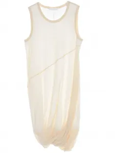 Платье Bubble с прозрачным слоем Helmut Lang, бежевый