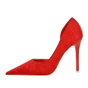 Туфли на тонком каблуке высотой 10,5 см для женщин QITUMAUL, Red[Heel Height 10.5Cm]