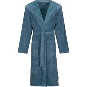 Мужской и женский халат Lynn, 1 шт., для женщин и мужчин, с капюшоном, из микрофибры Vossen, Polo blue