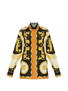 Рубашка с принтом VERSACE, черный