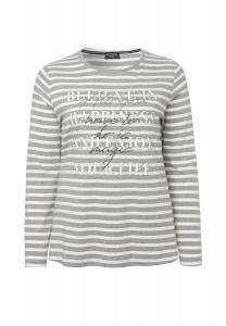 Рубашка с длинными рукавами Модная рубашка с длинными рукавами и пайетками VIA APPIA -DUE-, цвет Grau Melange / Ecru