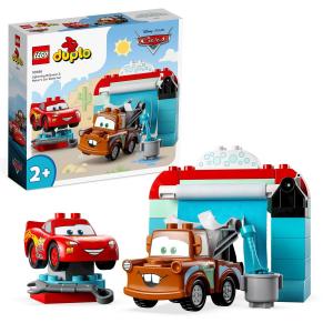LEGO DUPLO, блоки «Тачки» Disney и Pixar, Молния Маккуин и Мэтр — автомойка, 10996