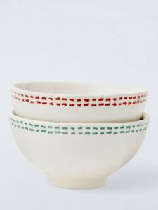 Керамическая миска для соусов John Lewis X Deliciously Ella, Set of 2, 11.5cm, Multi