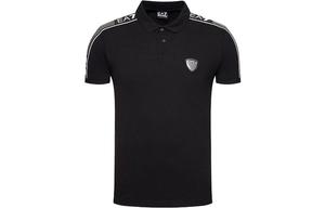 Поло EA7 мужское черное EMPORIO ARMANI, черный