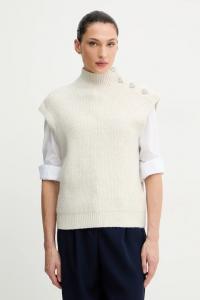 Жилет из смесовой шерсти Morgan, бежевый