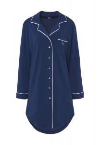 Женская рубашка для сна с воротником с лацканами Polo Essentials POLO RALPH LAUREN, темно-синий