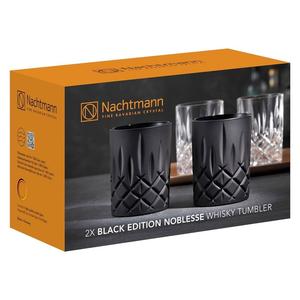 Набор стаканов для виски Nachtmann Noblesse Black Edition, 2 шт, черный