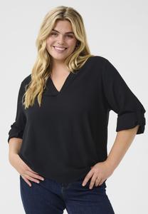 Блуза Kaffe Curve Blouse, Black Deep/Mottled Black