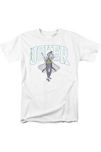 Футболка Batman Joker Varsity On White с коротким рукавом для взрослых Gildan