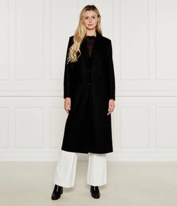 Шерстяное пальто HUGO Mojeni, черный