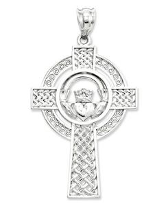 Подвеска из белого золота 14 карат, кельтский крест Кладда Macy's, No Color
