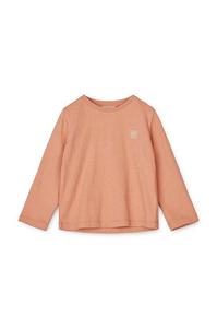 Детская хлопковая футболка Liewood с длинными рукавами., бежевый