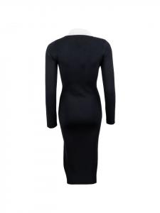 Roberto Geissini Черное вязаное платье для деловых встреч