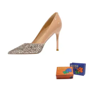 WOXXXN Тонкие каблуки женские на шпильке - шампань 8 см, цвет Champagne 8cm