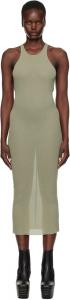 Платье-майка миди зеленого цвета Hollywood Rick Owens