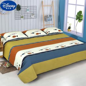 Disney Простыня из чистого хлопка 200х240 см для кровати 1.5 м, цвет Light Blue, Leisure Time