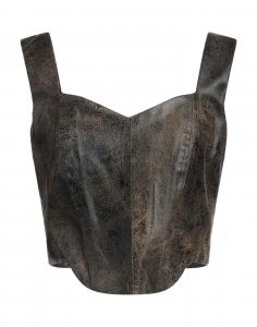 Кроп-топ Rinascimento, темно-коричневый